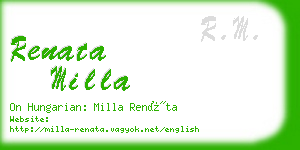 renata milla business card
